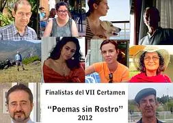 Finalistas del VII Certamen 'Poemas sin Rostro'.