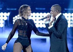 Beyoncé y Jay-Z en los Grammy 2014. ::AFP