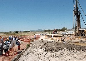 Prospecciones en el pozo de Torrecilla en 2008. ::
P. ALONSO / AGM