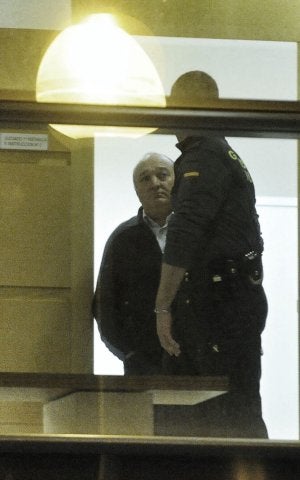 Valentín Sánchez, en los juzgados de Cieza. ::                             NACHO GARCÍA/AGM