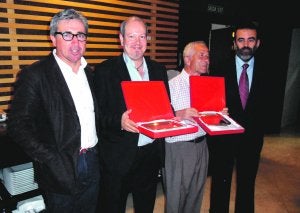 Leandro Sánchez, Joaquín Ferrando, Antonio Bermejo y Luis Segado, de Quroum. ::                             LA VERDAD