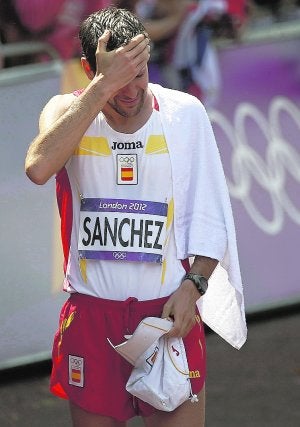 Benjamín Sánchez, hundido al final de la prueba. ::
EFE