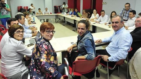 Imagen de la reunión de la Comisión Ejecutiva del PSRM celebrada este miércoles. 