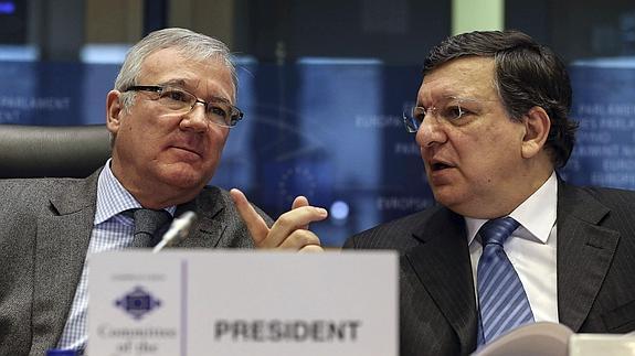 Ramón Luis Valcárcel (i), con Durao Barroso, presidente de la Comisión Europea. 
