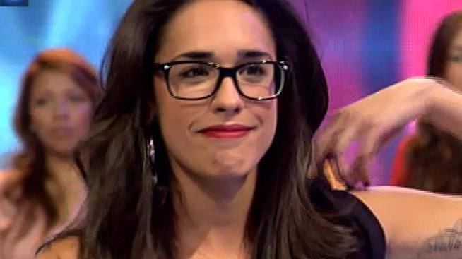 Lucía durante la gala en la que salió expulsada de la casa.