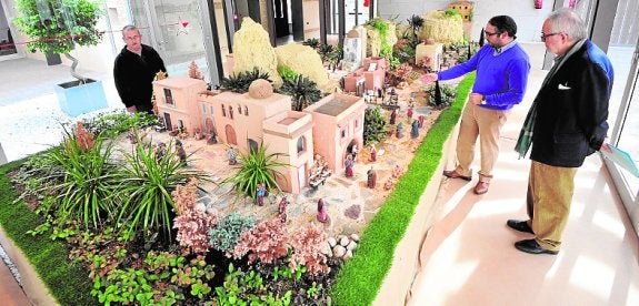 Gómez y Fernández-Delgado, en la Casa del Belén (Puente Tocinos).
