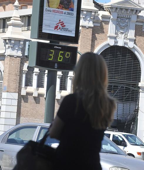 Un termómetro de Murcia, en septiembre de este año. 