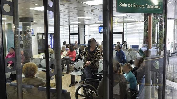 Sala de espera de Urgencias del Morales Meseguer de Murcia el pasado 13 de enero. 