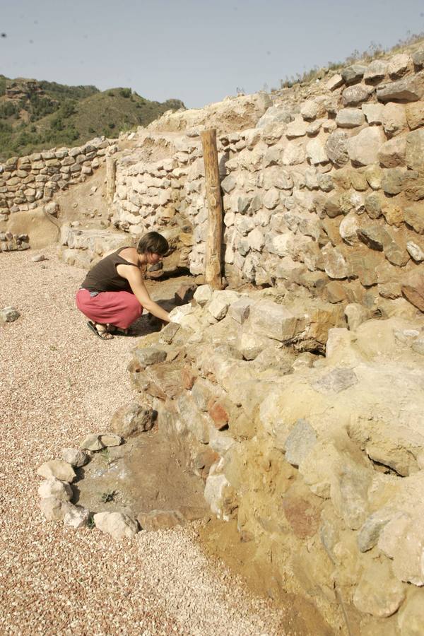 Visitas durante la jornada de puertas abiertas que se ha llevado a cabo en el yacimiento de La Bastida. 