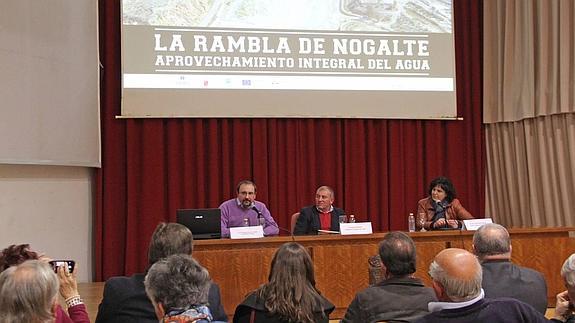 Durante la presentación de 'La Rambla de Nogalte'. 