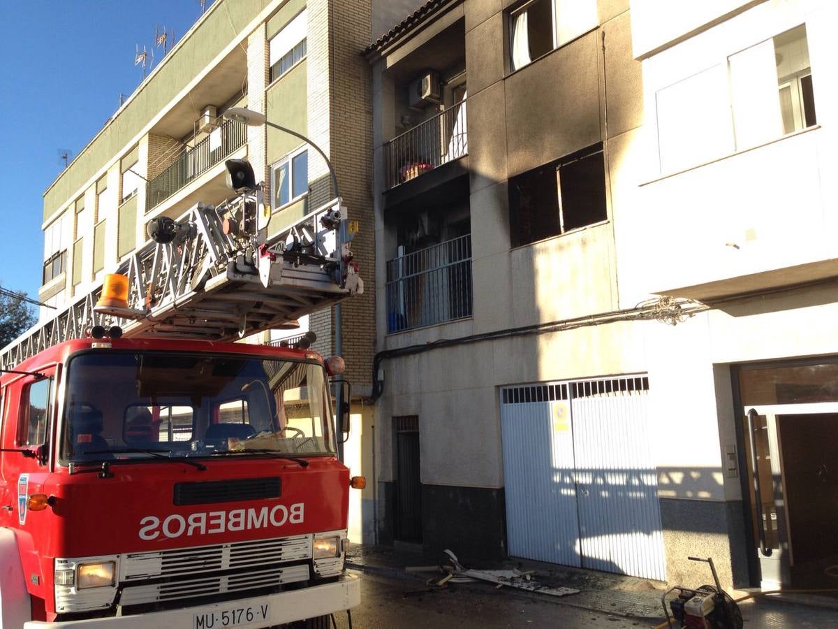 Imagen de la vivienda incendiada. 