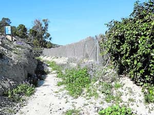 Aspecto actual de la acequia Don Gonzalo, entubada hace años.