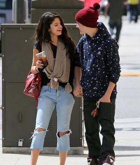 Justin Bieber y Selena Gomez . 