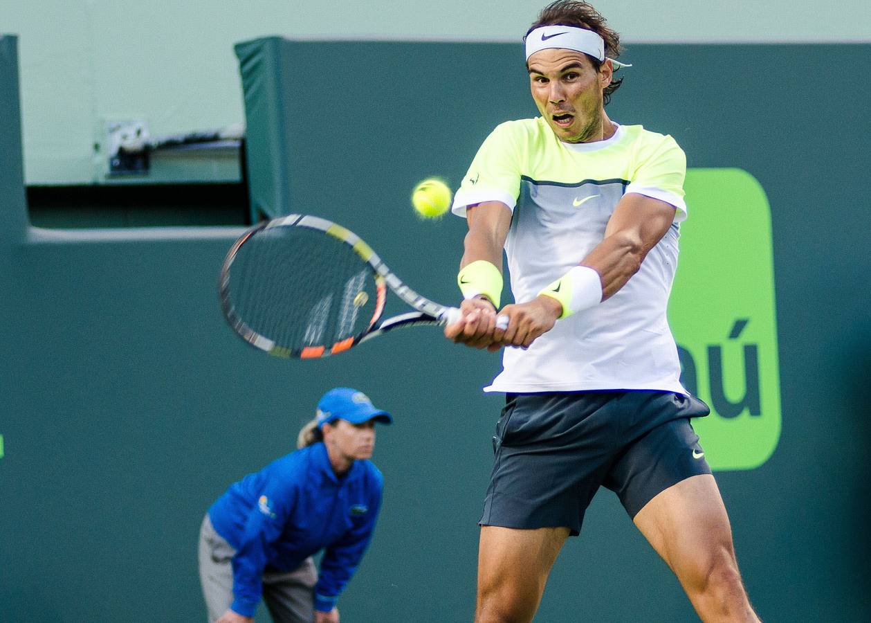 Nadal en Miami, en el partido contra Verdasco el mes pasado. 