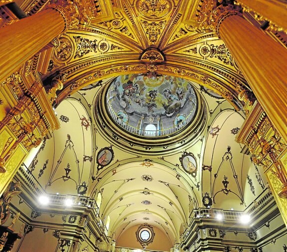 Interior de la capilla del Rosario tras su restauración. 