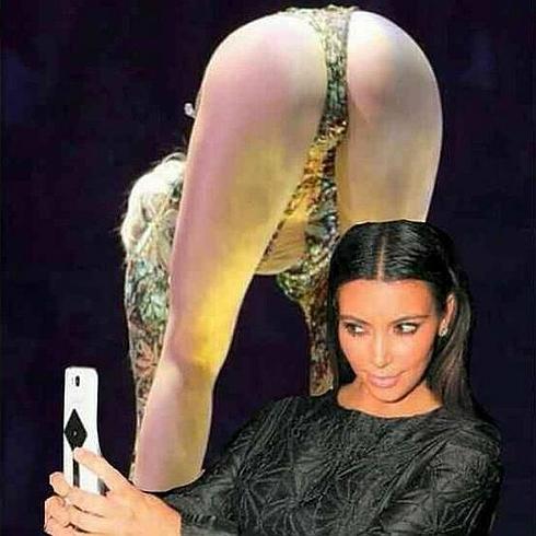 Montaje de Kim Kardashian y Miley Cyrus en el Instagram de la cantante. 