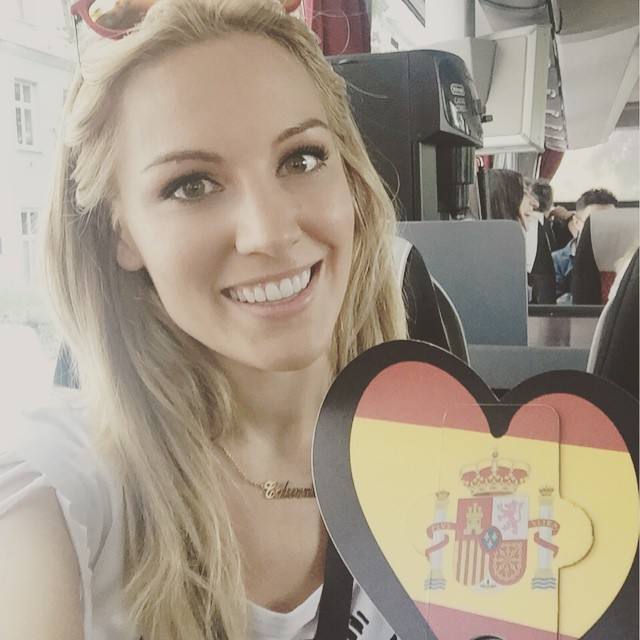 Edurne de camino a Viena. 