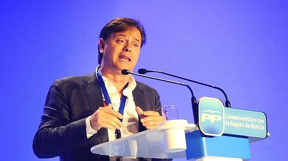 Chico en el 15 congreso del PP de la Región de Murcia. 