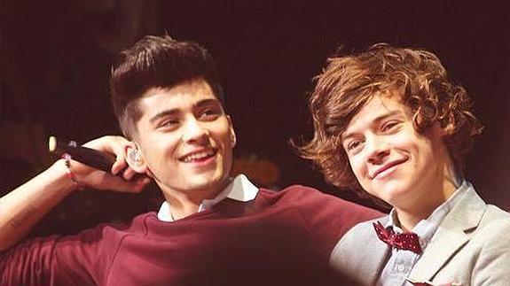 Zayn Malik  y Harry Styles en mayo de 2012. 