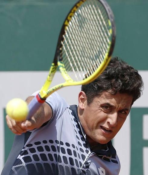 Nicolás Almagro en el Roland Garros. 