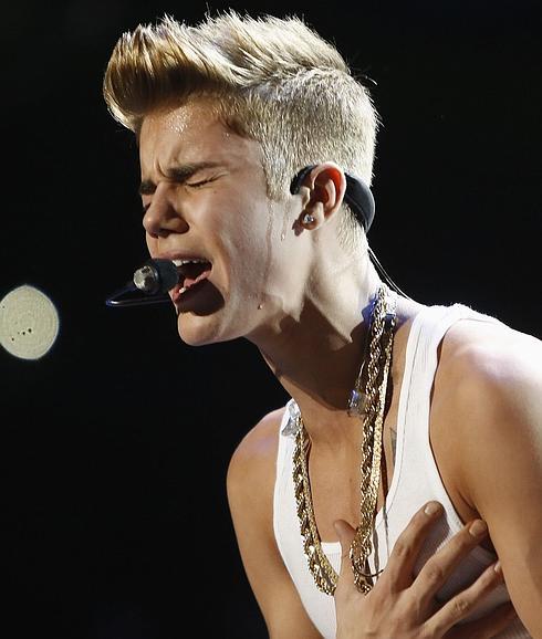 Justin Bieber en uno de sus conciertos