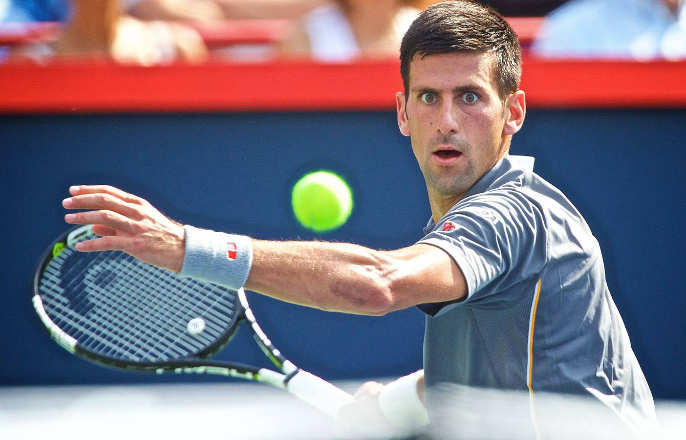 Durante uno de los partidos del torneo ATP de Montreal, Canadá. 