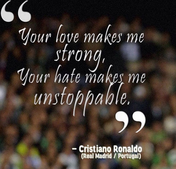 Frase de Cristiano Roanaldo.