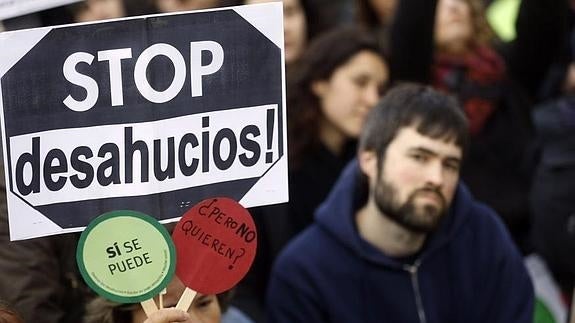 Manifestación contra los desahucios. 