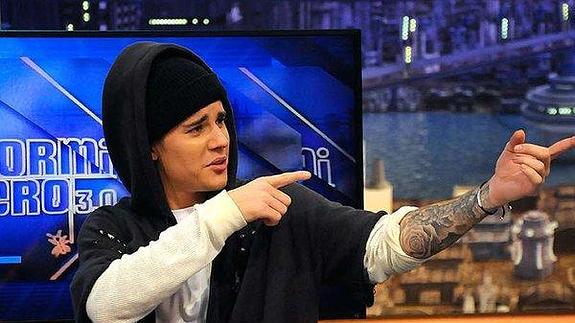 Justin Bieber en el Hormiguero.