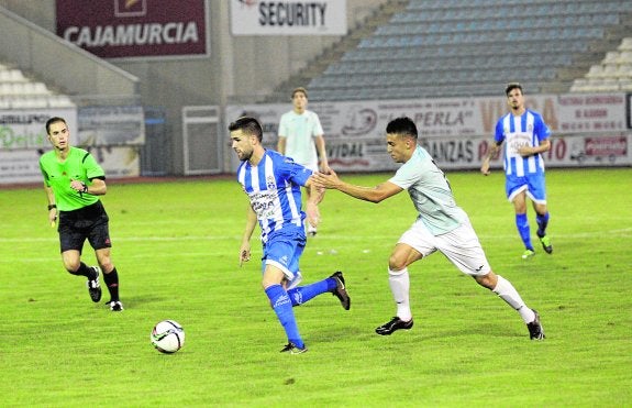 Imagen del partido amistoso disputado el pasado verano en Lorca. 