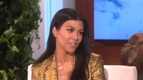 Kourtney Kardashian en el programa de Ellen DeGeneres