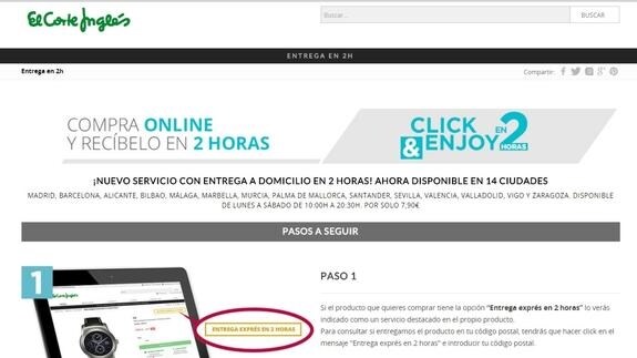 Imagen de la web de El Corte Inglés.
