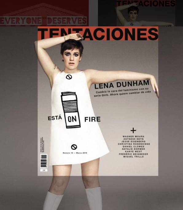 Tras la queja de la actriz y productora de 'Girls' por la fotografía 'Tentaciones' envió un comunicado en el que le contaba que la única edición ha sido la del recorte para la portada. 