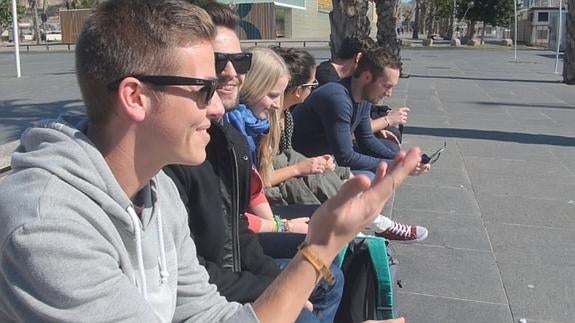 Un grupo de estudiantes 'erasmus' en Cartagena.