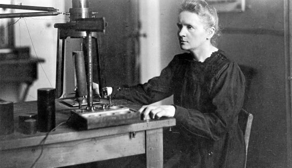 La célebre científica Marie Curie, quien también visitó Murcia en una ocasión. 