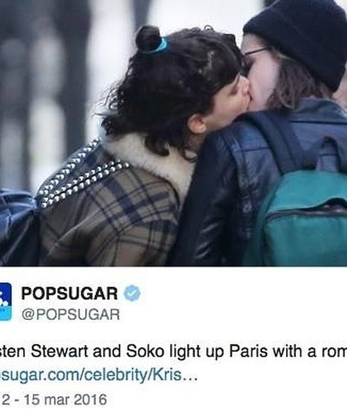 Kristen Stewart derrocha amor en París con Soko