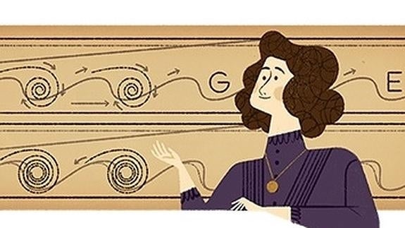 Hertha Marks Ayrton en el doodle de Google.