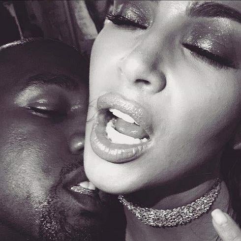 Kim Kardashian y Kanye West.