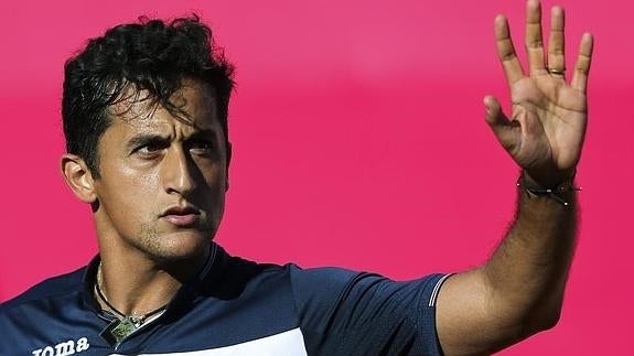 Nicolás Almagro, durante el torneo de Estoril. 