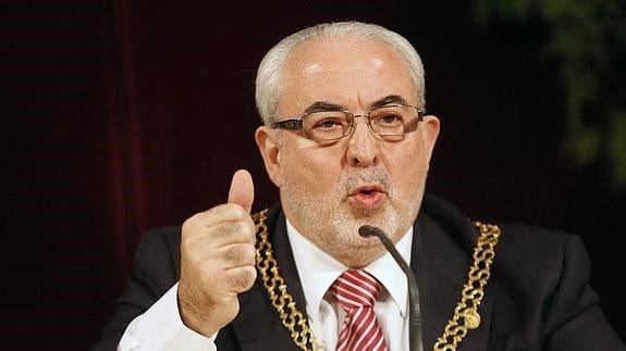 José Luis Mendoza, en noviembre, durante la apertura del curso escolar de la UCAM. 