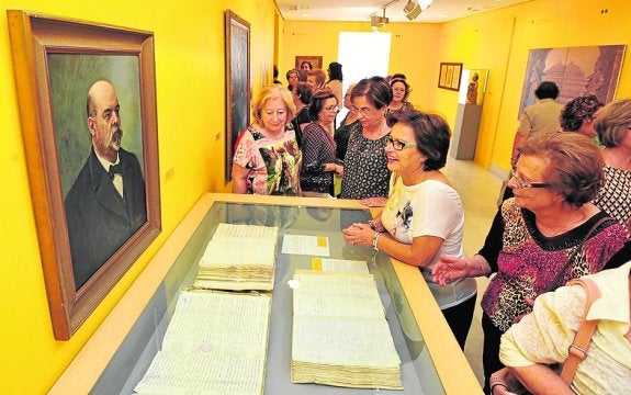Vecinas de Puente Tocinos, en la exposición del Fuero Juzgo. 