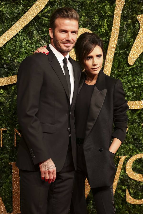 David y Victoria Beckham en los British Fashion awards en 2015. 