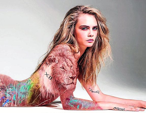 Cara Delevingne se desnuda y se tatua contra la caza furtiva en África