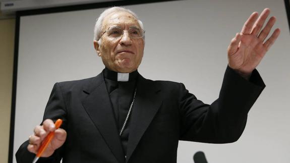 Rouco Varela durante una conferencia en El Escorial. 