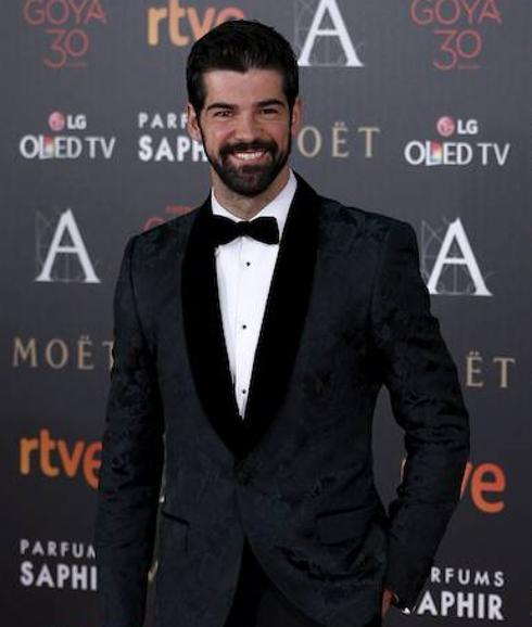 El Miguel Ángel Muñoz en la alfombra roja de los Goya 2016. 