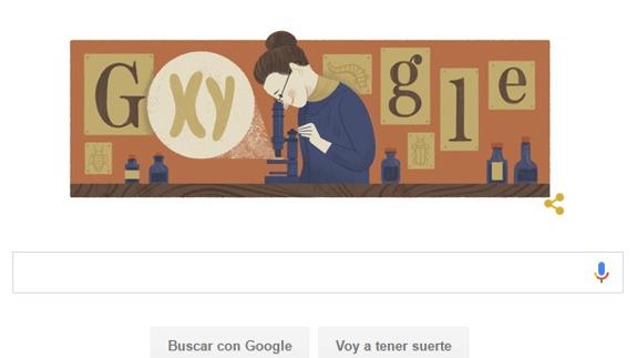 Doodle-Google con Nettie Stevens.