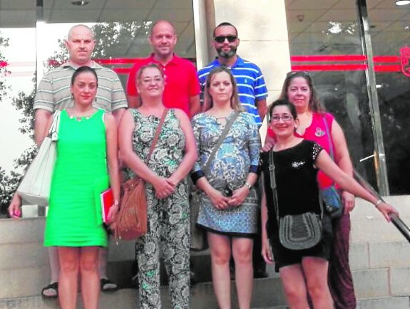 Representantes del colegio en la Consejería de Educación. 