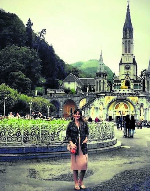 Tamara Falcó, en el santuario francés de Lourdes. 