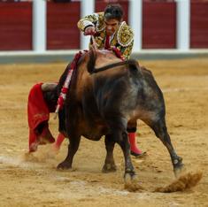 José Tomás, entrando a matar en Valladolid.