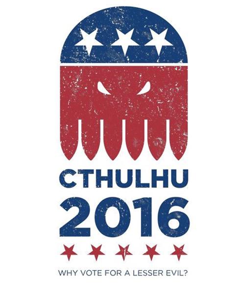 Uno de los falsos carteles de campaña de Cthulhu